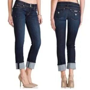 Hudson Ginny Straight Leg Crop Cuffed Jeans